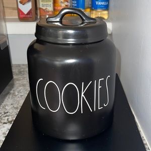 Rae Dunn Black “Cookies” Jar